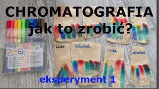 CHROMATOGRAFIA jak ją zrobić metoda rozdzielania mieszanin chemia42 eksperyment1 [upl. by Adiesirb]