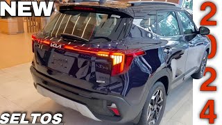 NEW KIA SELTOS HTX PLUS Facelift 2023 Model Blue Colour  New Kia Seltos HTX  Top Model Review [upl. by Eillo]