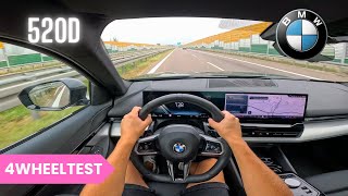 New BMW 520d xDrive 2024 20 197HP 145kW  POV TEST DRIVE  BY 4WHEELTEST [upl. by Joelynn]