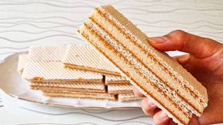 How to make homemade wafers  How to make caramel wafers at home [upl. by Risa]