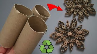 HOW TO MAKE A SNOWFLAKE from garbage Recycling bushings [upl. by Bullard899]