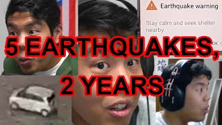 5 earthquakes on my Twitch stream in 2 years in Japan [upl. by Aisyat]