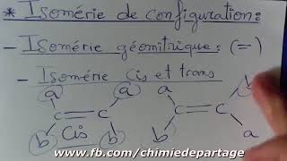 Isomérie de configuration  géométrie Cis et Trans Représentation de Fischer [upl. by Hax]