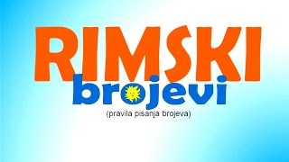 RIMSKE CIFRE RIMSKI BROJEVI [upl. by Ycats612]