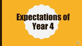 Expectations for children in Year 4 [upl. by Itisahc]