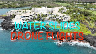 Kona Outrigger Resort Water Slides and Drone Flights [upl. by Isaacs]