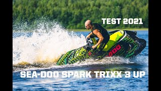 2021 SEADOO SPARK TRIXX 3 UP TEST [upl. by Wilburt]