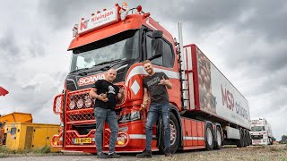 Uien rijden met de BRUTE Scania R650 van Joost Kleinjan dikke vrachten korte nachten [upl. by Sirej]