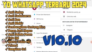 UPDATE  YO WHATSAPP TERBARU 2024  YOWA WHATSAPP V1010 ANTI KADALUARSA [upl. by Naamana984]