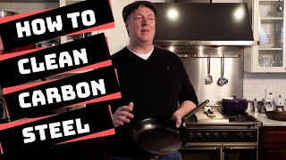 Big mess How to Clean Carbon Steel Pans amp Skillets [upl. by Ytirahc]