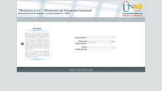 MATRICULA CERO UNAD  actualización de datos [upl. by Pogue584]