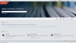 Gale General OneFile  Explore Trusted Magazines and Newspapers [upl. by Feodora]