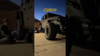 Putting Massive Tires On Jeep Wrangler Rubicon 392 [upl. by Araes]