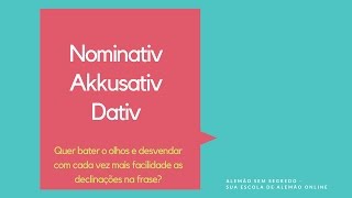 NominativAkkusativDativ como identificar Baixe o pdf [upl. by Aborn]