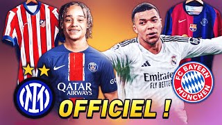 LES NOUVEAUX MAILLOTS DES GRANDS CLUBS 202425  PSG REAL MADRID BARCA BAYERN INTER DORTMUND [upl. by Anida]