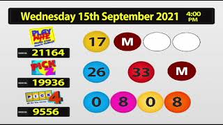 NLCB Online Draws Wednesday 15th September 2021 [upl. by Koal]