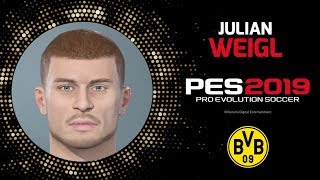 How to create Julian Weigl in PES 2019 FAST [upl. by Elleahcim]