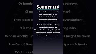 Sonnet 116Let me not to the marriage of true minds englishliterature sonnet116 shorts [upl. by Matias]