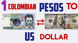 Colombian Pesos to Dollars Exchange Rates Today 06 JULY 2024 [upl. by Ztirf]