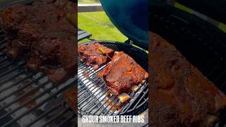 6 hour smoked beef ribs Next challenge is to do it camping beef smokedmeat cooking [upl. by Amye]