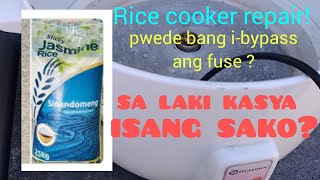 Rice cooker repair no power pwede bang i by pass o irekta ang fuse [upl. by Kcinom]