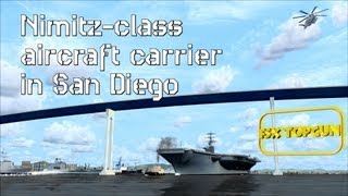 FSX  Nimitz class aircraft carrier in San Diego [upl. by Ilah]