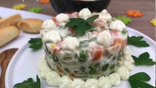 INSALATA RUSSA  Ricetta vegana con maionese senza soia [upl. by Dorcea]