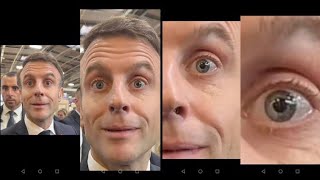 Macron Pupille dilaté Pas de clignements des yeux 🤣😂🤣 [upl. by Childers]