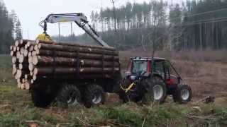 SINE F150 4WD forestry trailer with mechanical traction [upl. by Cirre]