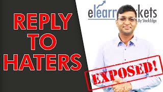 🙏🏻 Reply to Haters  Elearnmarkets  Vivek Bajaj Exposed  Stockedge fake [upl. by Veejar262]