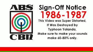 ABSCBN Signoff 1986 read description [upl. by Rebbecca]