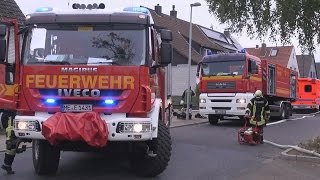 MASCHINE BRANNTE IN PRODUKTIONSHALLE  Vollalarm Feuerwehr Erkrath [upl. by Sauder]