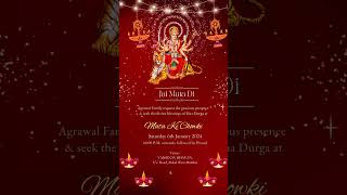 Mata Ki Chowki Invitation  Jagran Digital Invite  Call 9911059112 [upl. by Sabas]