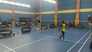 Racket Rumble Badminton Open  BS 16U R4  Lorenz Manuel vs Serge Blhake Alvarado [upl. by Eillah]