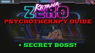 🎮 Katana Zero  Psychotherapy Achievement Guide  Secret Boss [upl. by Nekial]