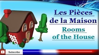 French Lesson 32  Learn Rooms of the House in French vocabulary lesson [upl. by Acirderf135]