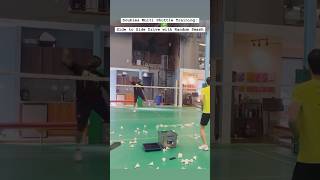 Doubles Multi Shuttle Training Side to Side Drive  with Random Mid Court Smashes🔥 badminton fyp [upl. by Zondra]