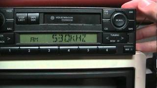 Volkswagen radio tips installationremoval entering code antenna connections [upl. by Nodnarbal]