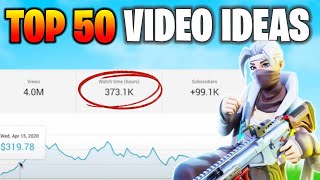 50 BEST Fortnite Video Ideas That Will Grow Your Channel in 2024 [upl. by Crotty57]