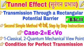 Tunnel effect  Quantum mechanical tunnelling  Transmission through a rectangular potential barrier [upl. by Cirdek]