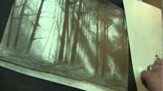 How to draw Forest   Wie zeichnet man einen WALD  Freitagslektionen [upl. by Jackqueline]