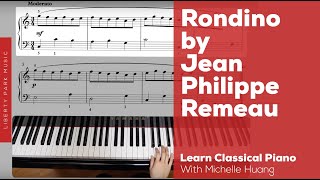 Rondino by Jean Philippe Rameau  Early Intermediate Piano  Video Lesson [upl. by Airetahs285]