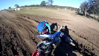 Honda XR250L and Yamaha TTR250 Enduro Road Trail bikes on Appin MX track 9717 [upl. by Cacka]