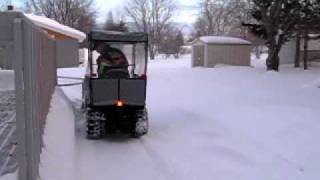 Snowblowing video John Deere LA165 Feb 2011 3 [upl. by Lirba241]