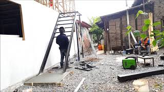 CONSTRUCCION DE ESCALERA EXTERIOR TIMELAPSE [upl. by Jem450]