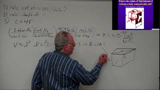 Radius of Mo in Body Centered Cubic cell [upl. by Ollecram]