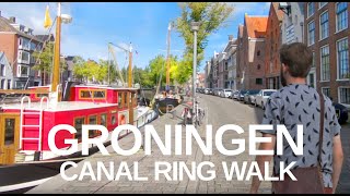 4K Groningen 2019 Netherlands Canal walking tour [upl. by Yorgo6]