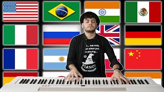 1 PIANO  15 NATIONAL ANTHEMS [upl. by Maurene]