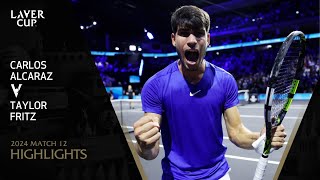 Carlos Alcaraz v Taylor Fritz Highlights  Laver Cup 2024 Match 12 [upl. by Brock897]