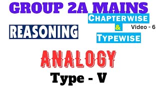 Analogy  Type 5  tnpsc Group 2A Mains  Reasoning  Tricks  maths Palace  topic wise explain [upl. by Dichy]